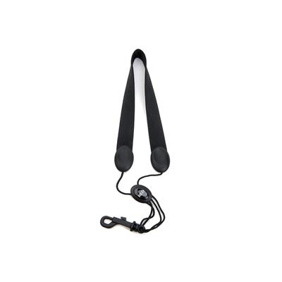 WoodWinds Fabric Neck Strap for Tenor Baritone Saxophone with Snap SLA13 Black D'Addario & Hook,