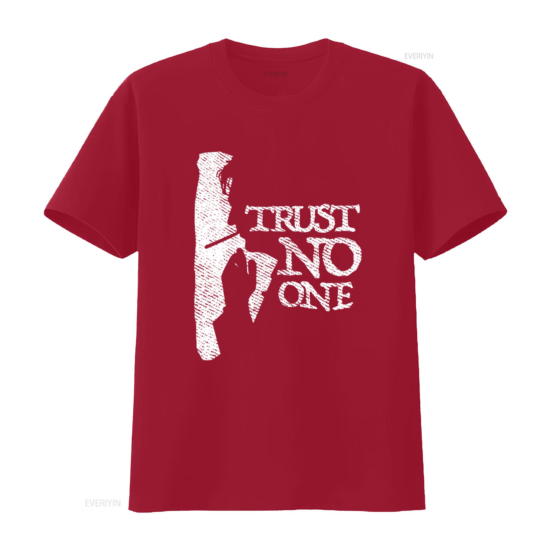 TRUST NO ONE T shirt X files Inspired Smoking Man Design Cool for Men vintage Washed Slightly Soft Stylish S