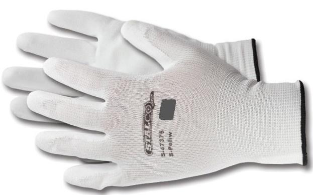 White polyamide work gloves size 9