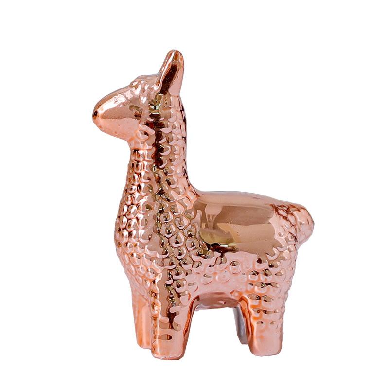 Nordic Ins Style Light Luxury Gold Ceramic Small Animal Ornaments Creative Electroplating Photography Props Small Ornaments