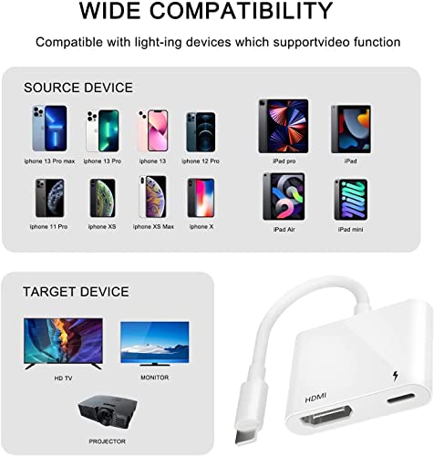 Mobile Phone To TV Screen Projection Transfer Converter Lightning To HDMI High Definition Same Screen Cable