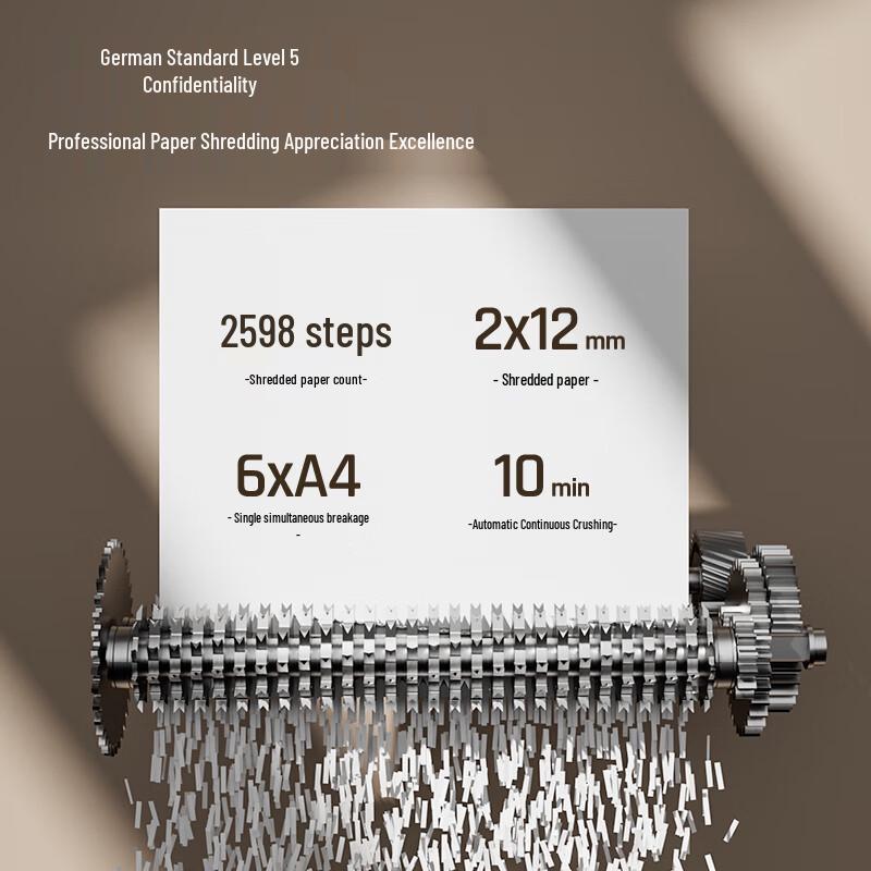 Deli Auto-Feed Paper Shredder, German Level 5 Security, 60-Sheet