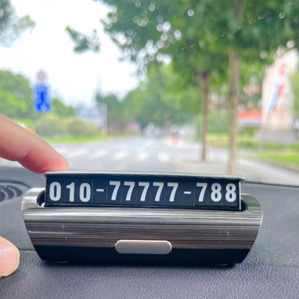 

Luminous Car Temporary Parking Card Auto Parking Stickers Car Accessories Phone Number Hidden Stop Sign Card Plate Car Styling