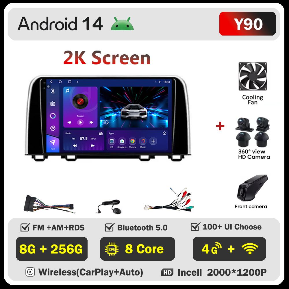 Car Multimedia Player For Honda CRV CR-V 5 RT RW 2016-2018 Car Radio Player Stereo Head Unit Wireless Android Auto GPS 5G Wifi