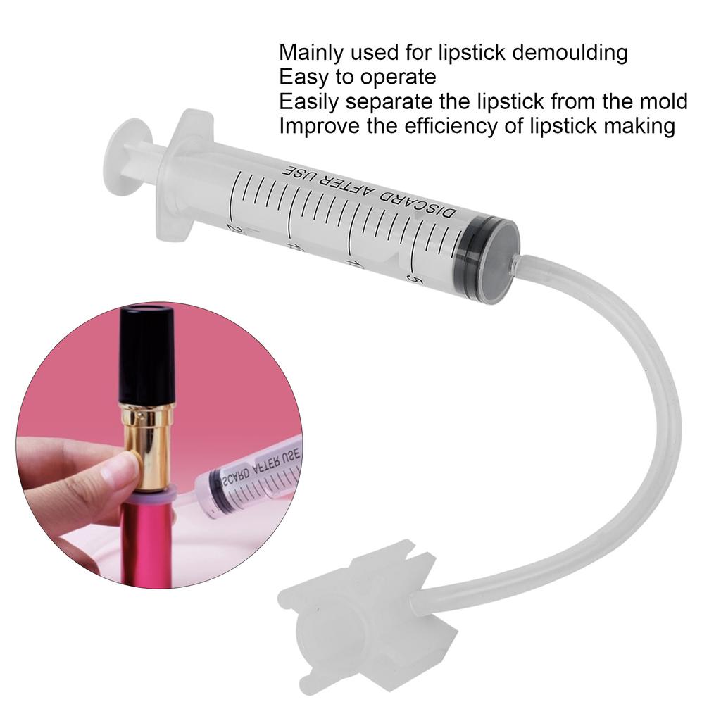 Profesjonalne narzędzie do wyjmowania szminki z formy DIY Akrylowy ściągacz do szminki Strzykawka Zestaw węży Akcesorium