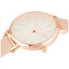 Fieldwork Analog Simple Watch, Pink Gold with Leather Strap, JN001-2, Women's, Pink