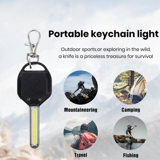 Yousheng Mini LED svítilna na klíče Super jasná, vysoké lumeny 2 režimy Kompaktní velikost Přenosná venkovní svítilna Nouzová klíčenka COB