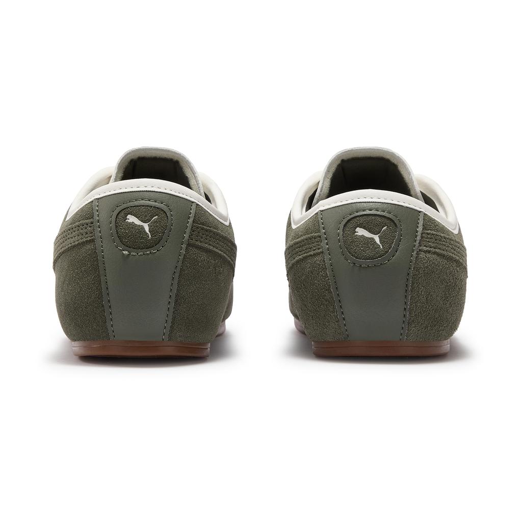 Puma Tackle Retro Style Embossed Logo Color Block Round Toe Thin Sole Comfortable Soft Casual Shoes Unisex sneakers Dark-Green 410085-01