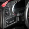 Para Chevrolet Corvette C7 2014- 4PCS Fibra de Carbono Real Painel do Motorista Ventilação de Ar Decoração Guarnição Interior do Carro