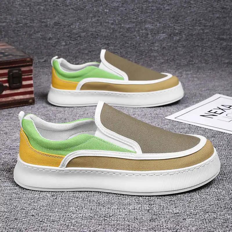 Fashion Soft Sole Appearance Increases Woman Shoes Yellow Casual Green Sneakers Ladies Skatista Tennis Sport Famous Brand Shoose
