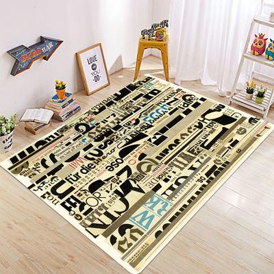 Simple Letter Digital Printing Bedroom Carpet Living Room Non Slip Floor Mat Sofa Coffee Table Carpet Home Decoration Door Mat