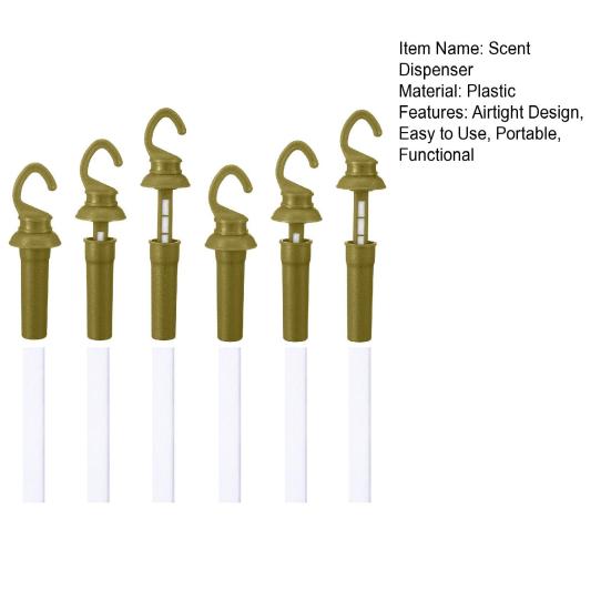 6Pcs/Set Scent Dispenser with Rain Protection Leak Proof Drop Wick with Replacement Felt Air Tight Portable Scent Dispenser for Hunting