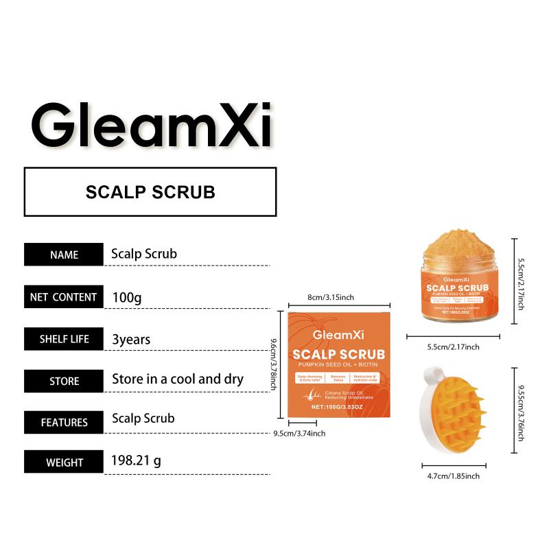 Pumpkin Seed Scalp Scrub Hair Refreshing Exfoliator Deeply Moisturizes Cleanses Shiny Fluffy Hair At Home