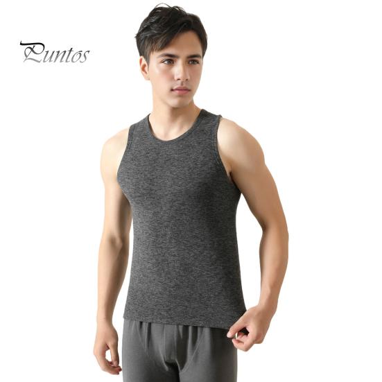 

Мужской терможилет с круглым вырезом без рукавов, облегающий пуловер, утолщенная плюшевая подкладка, нижняя часть, майка 3XL серый