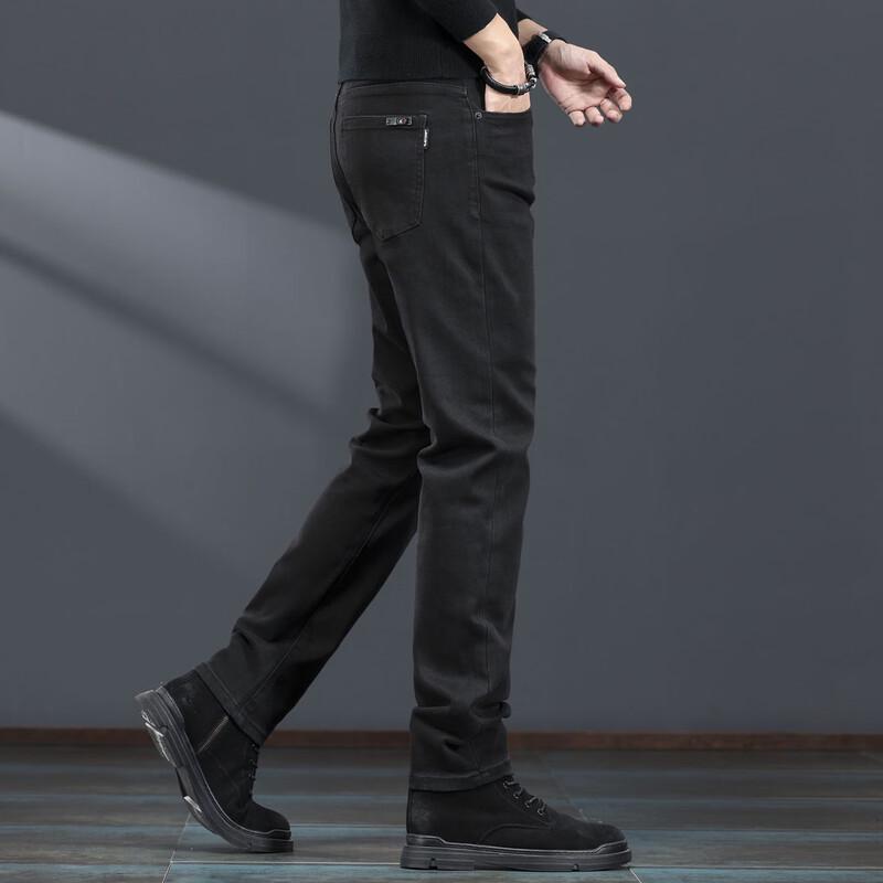 

Jerayno Men s Slim-Fit Straight Black Jeans 36