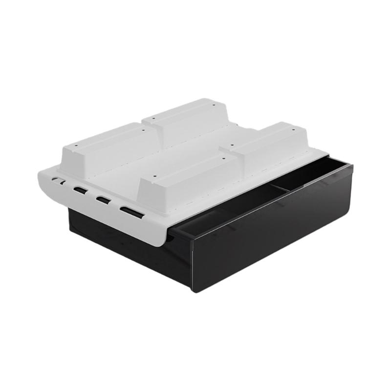 Space Saving Under Desk Storage Drawer Polypropylene Construction Workspaces Organizer Easy Installation Box