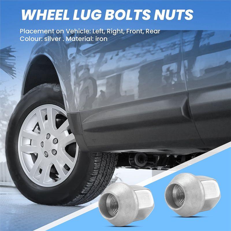20Pcs For Cadillac Buick New Lacrosse Land Rover Freelander 2 Evoque Wheel Lug Bolt Stud Nut Fit LR001381 Silver