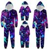 Halloween-printet Familie-matchende Hettegenser med Langermer og Glidelås Hettegenser Jumpsuit Sett