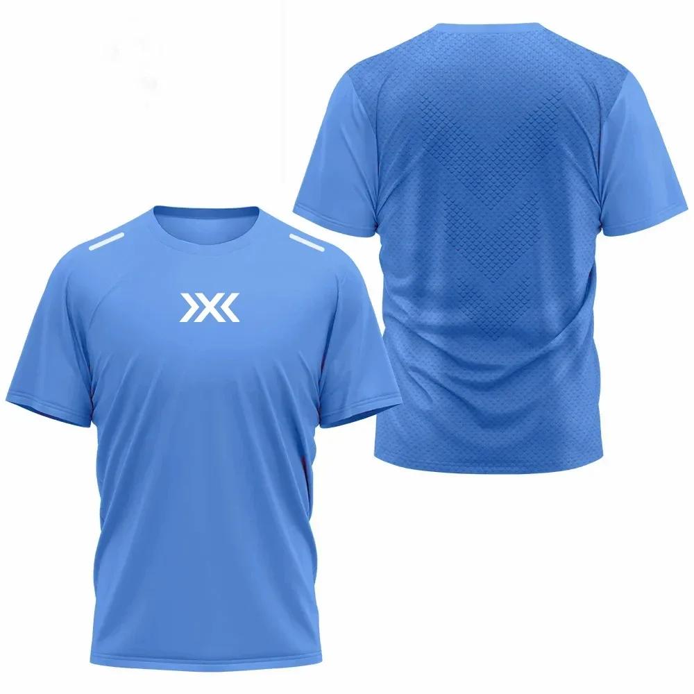 Popular Fitness Running T-shirt Men's Summer Quick Drying Breathable Short Sleeved Round Neck Top Outdoor Casual Sports Pullover