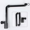 Adjustable Sink Drain Trap 1-1/4Inch Space Saving Sink Waste Trap Bathroom Drain Pipe Rotating Sink Waste Trap