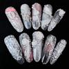1Pcs Cartoon Christmas Silicone Nail Mold Baroque French Style High Transparent 3D Relief DIY Nail Art Decorations Nail Template