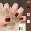 3PCS/1pack No-bake Quick-drying Long-lasting White Sequins Fine Glitter Ice Transparent Naked Tear Nail Polish Set