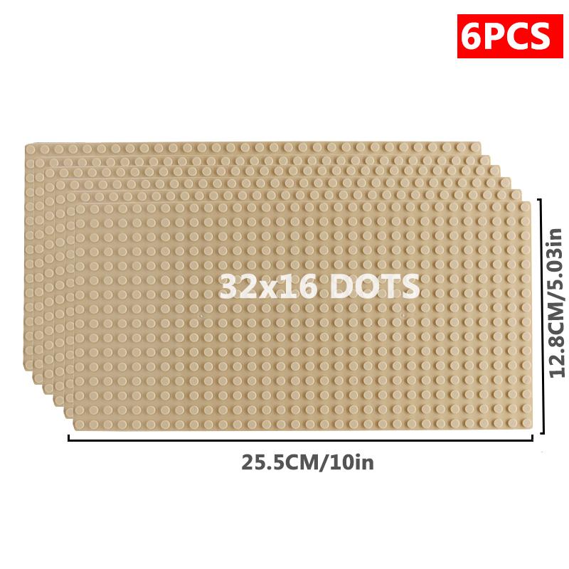 6pcs/set Base Plate 32*32 32*16 Studs Classic Figures Building Blocks Plates Bricks Baseplate Blocks Children Toys For Kid Gifts