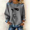 Autumn Fashionable Comfortable Casual Versatile Loose Women's Multi Color Printed Round Neck Long Sleeved T-Shirts