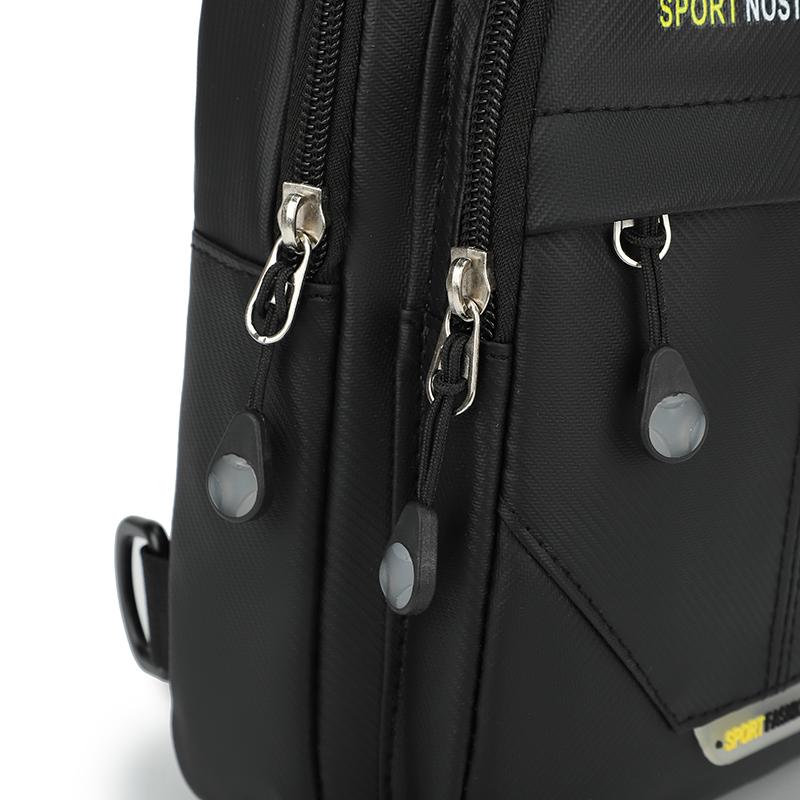 Men's Chest Bag Large Capacity Commuter Shoulder Bag Water-repellent Business Travel Crossbody Bag