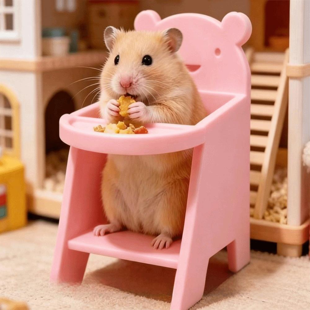 Bear Shape Mini Pet Dining Seat Mini Mini Pet Chair New Small Pet Seat  Small Rat Cage