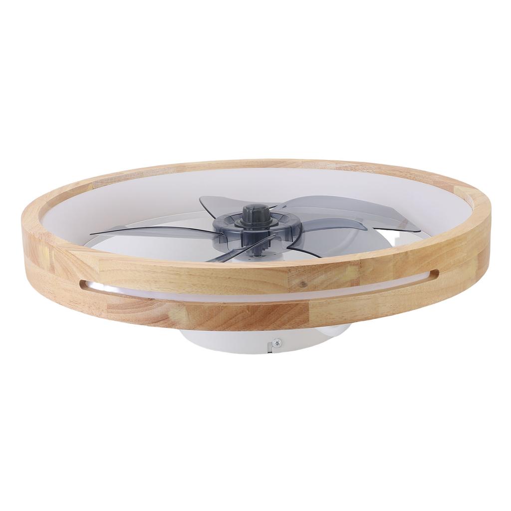 LED Ceiling Fan with Light Remote Timer 6 Speeds Stepless Dimming Flush Mount Fan Light for Living Room Bedroom