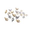 80Pcs/Set Stainless Steel Lobster Clasp Jump Rings Connectors Clasp Crimp End for Bracelet Necklace Chains DIY Jewelry Making
