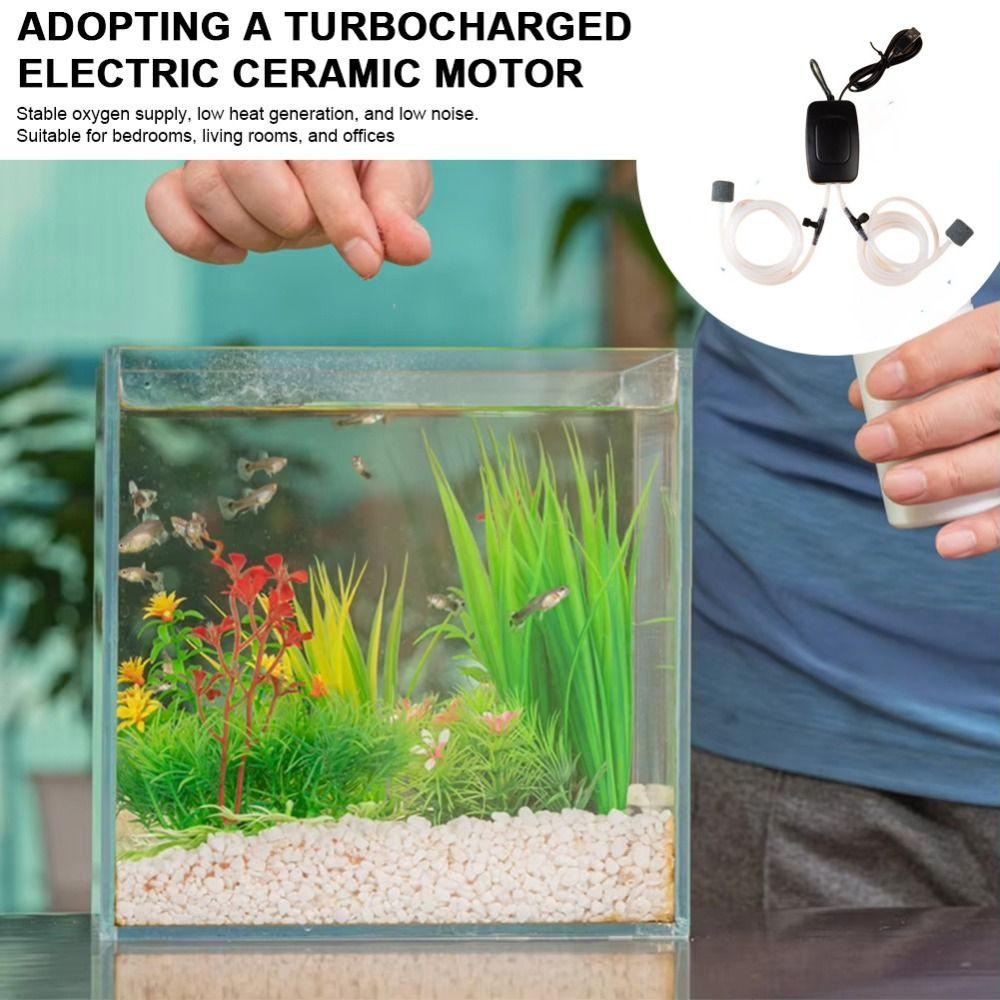 Mini-Aquarium-Sauerstoffpumpe Effizienter USB-Sauerstoffgeber Tragbarer Aquarium-Belüfter Fischzucht