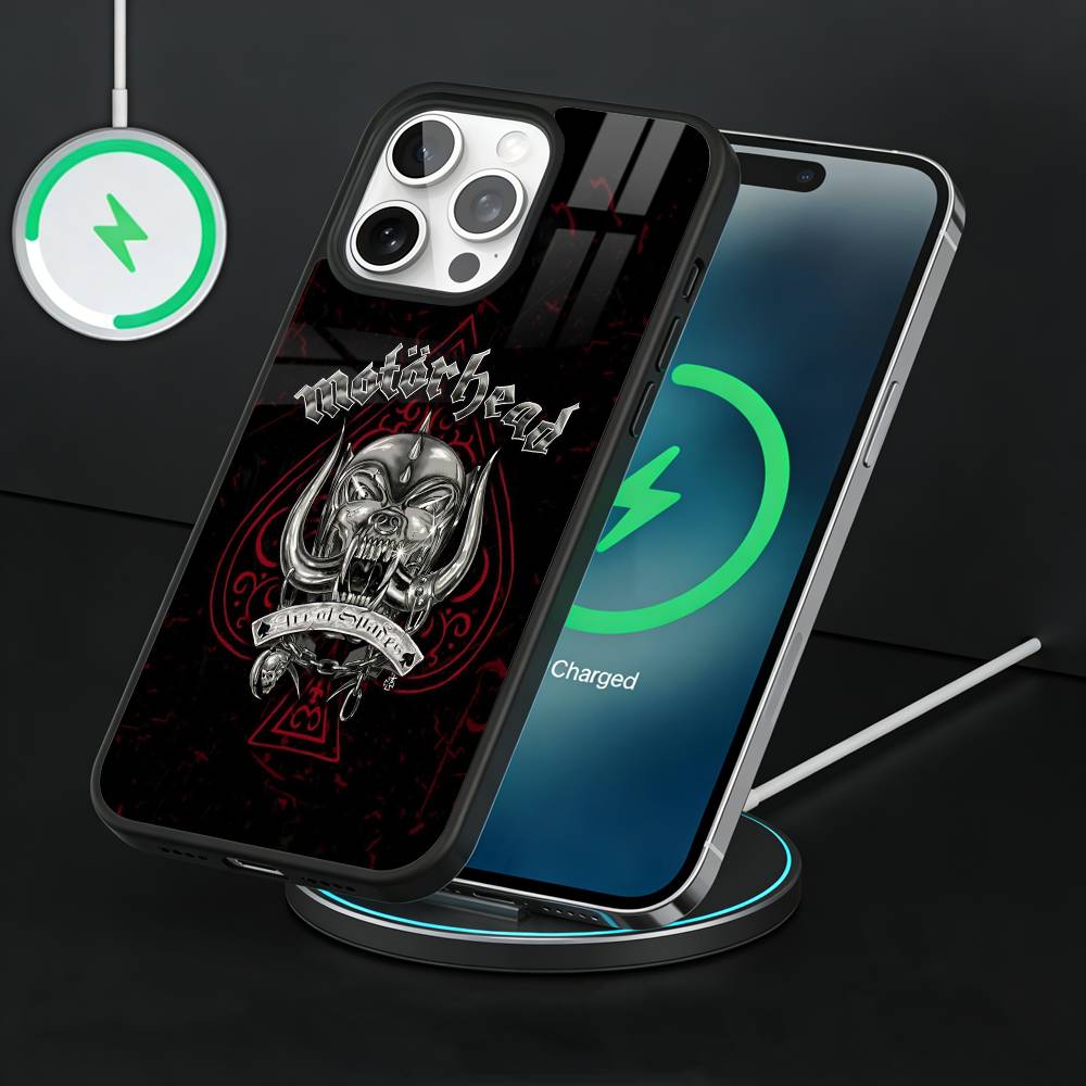 M-Motorhead Rock Band Phone Case For iPhone17,16,15,14,13 Plus,Pro Max Magnetic For Magsafe Wireless Charging
