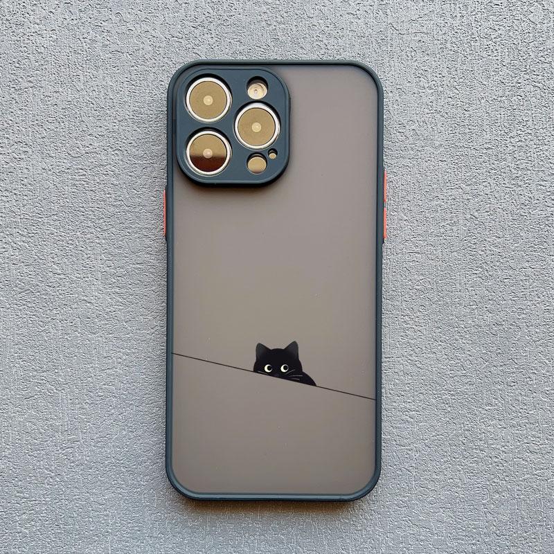 Cartoon Animal Cute Cat Phone Case For iPhone 11 Case iPhone 16 13 15 Pro Max 12 14 Pro Max XS XR X 7 8 SE Shockproof Back Cover