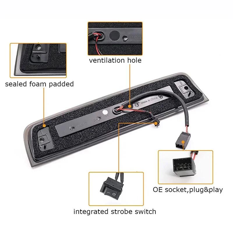 LED Hohe Bremsleuchte Für Dodge Ram 1500 2500 3500 4500 5500 2002-2018 LED Ring Lichtleiter Hohe Dritte Bremsleuchte