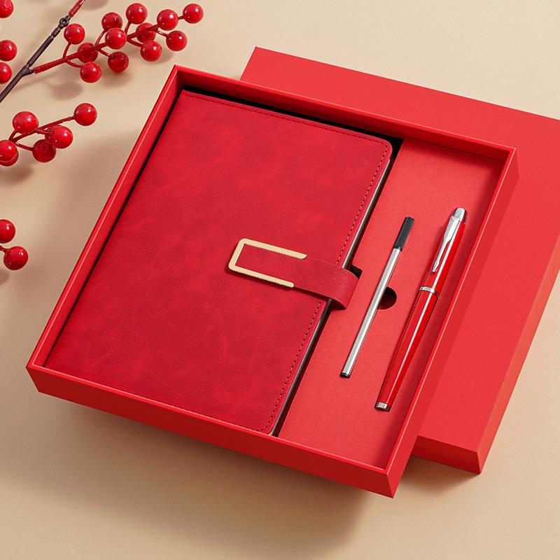 Business A5 Notebook Gift Set with U-shaped Buckle Hardcover - Customizable LOGO for Students and Offices