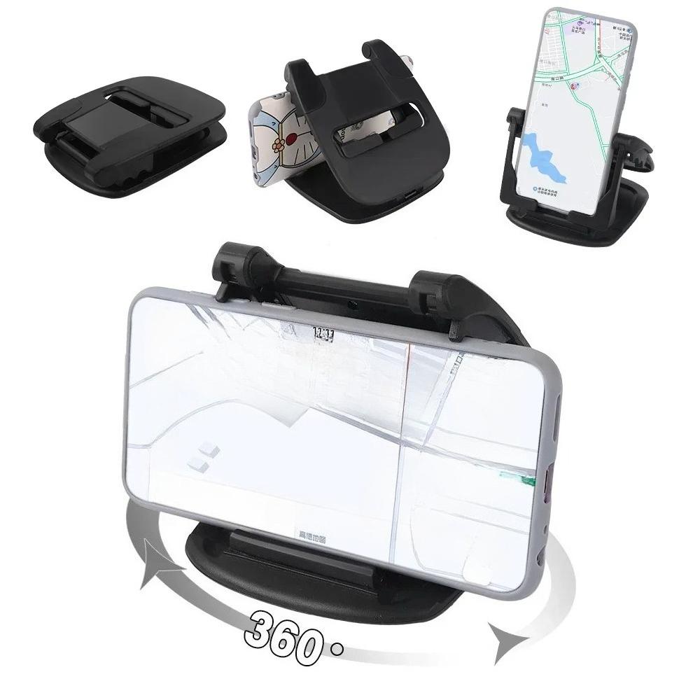 Auto-Panel-Telefonhalterhalter mit 360 ° -Drehung, Telefonhalter mit horizontalen und vertikalen Rädern, Telefon-GPS