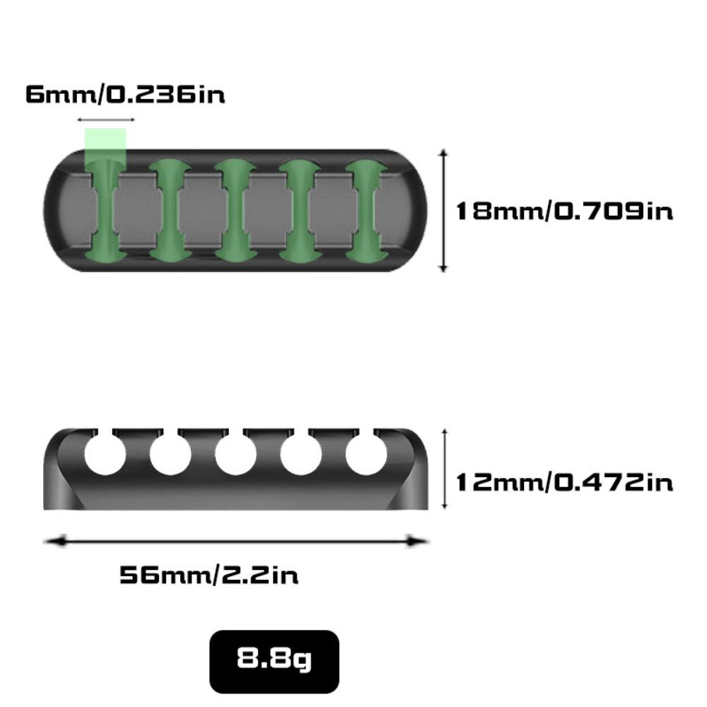 Wall mountable self-adhesive silicone cable organizer multi-functional cable winder earphone cables phone data cables wires