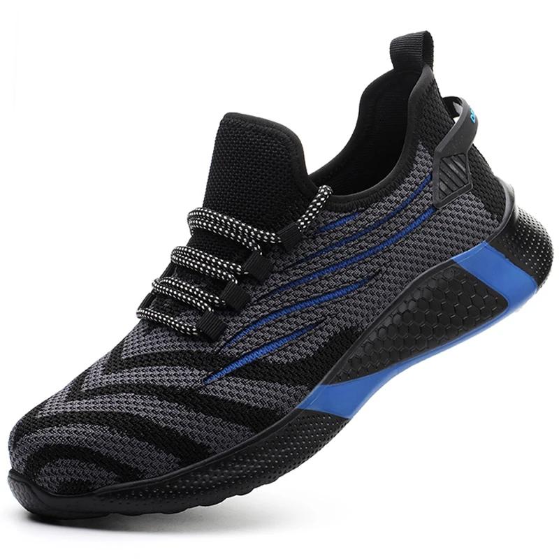 Safety Shoes for Men Women Large Size 49 50 Anti-smash Anti Puncture Protective Steel Toe Sneakers