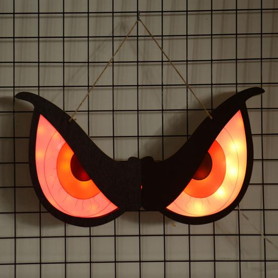 Halloween Eye Light Decoration Large Glowing Wooden LED Eye Light for Halloween Bush Yard Home Wall Window Tree Decor