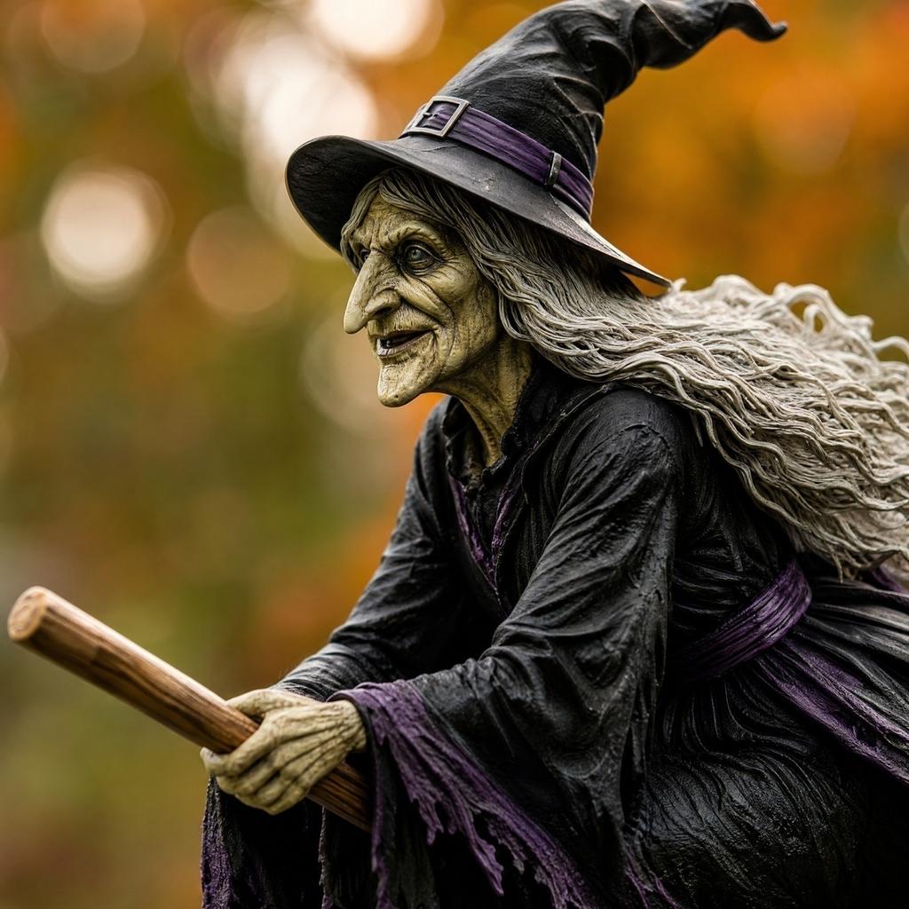 Halloween Heks Tuinmolen met Thema voor Buiten Tuindecoratie