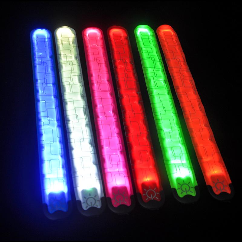 LED Rechargeable Luminous Bracelet Snap Band for Night Running