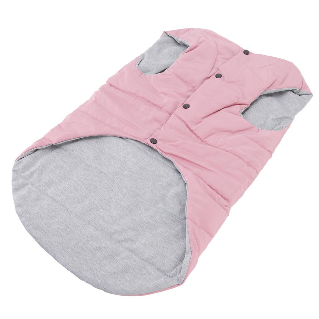 Dog Winter Coat Double Sided Wearable Cute Large Dog Warm Coat for Autumn and Winter Pink