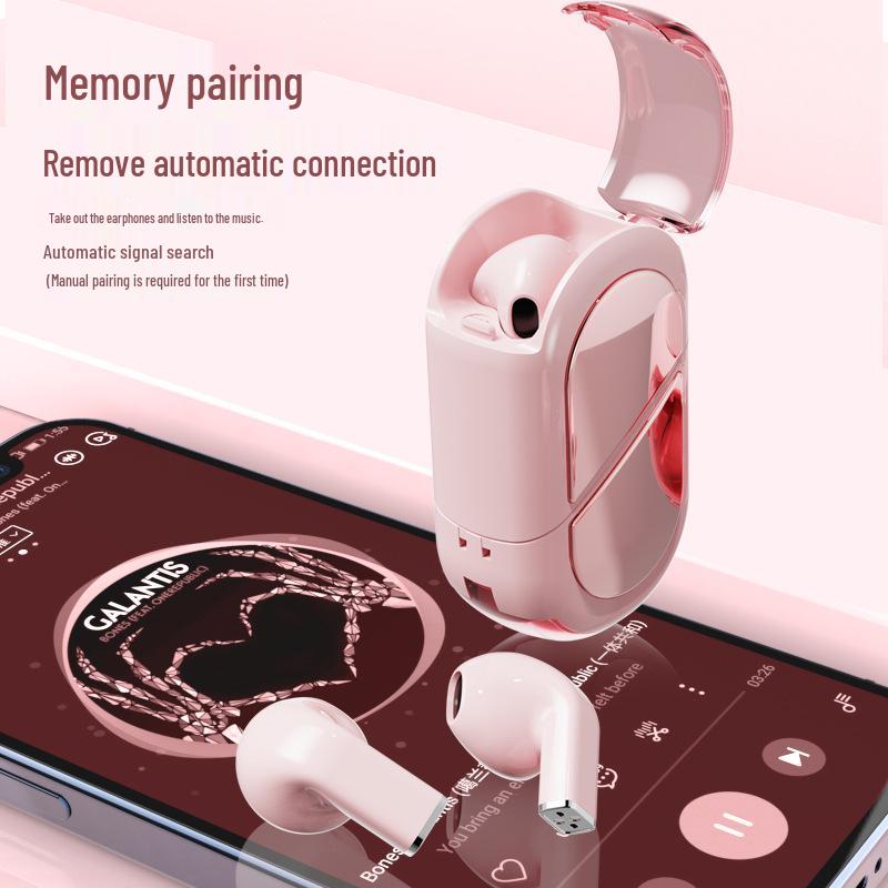 K520 Heart-Shaped Bluetooth 5.3 Wireless Headset with Power Display