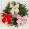 DIY Craft Christmas Tree Bowknot Large Merry Christmas Decorations  Happy New Year Decoration