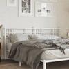VidaXL White Metal Headboard 193 Cm, Headboard for Double Bed, White Headboard,, Metal Headboard 376410