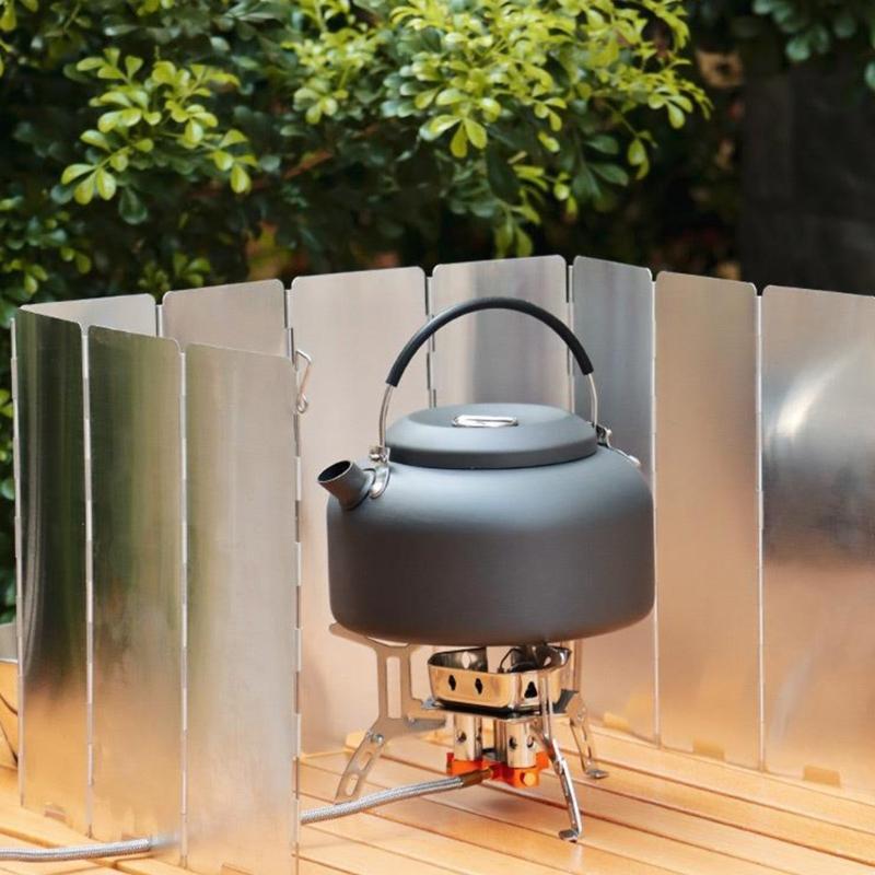 Folded Windproofed Guard Compacts Outdoor Reliability Stove Windshield for Hiking and Picnics