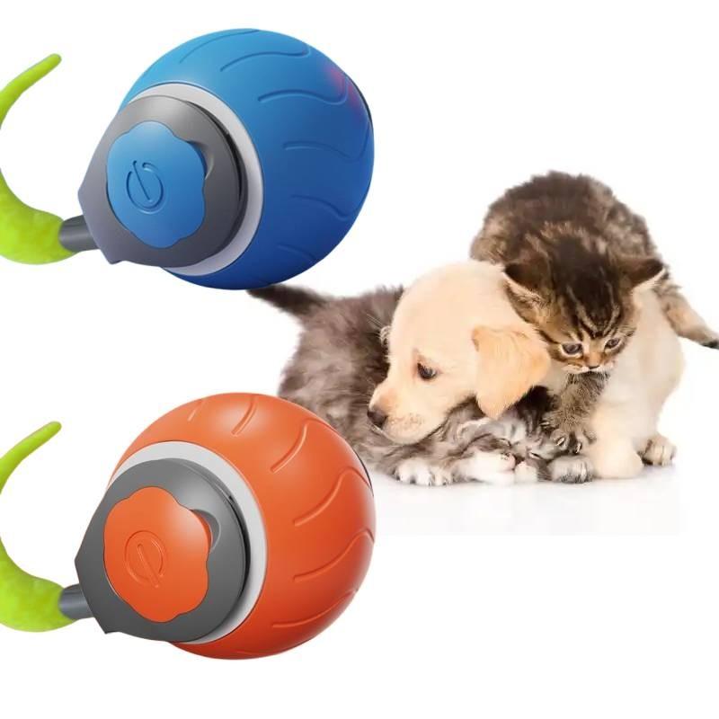 Automatic Rolling Cat Ball Toy For Entertaining Cats With Exciting Motion And Textured Design
