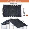 Lona para Gallinero Techo para Gallinero con 20 Cuerdas de Bola Malla de Red Pantalla Protector Solar Tela de Sombra para Invernadero